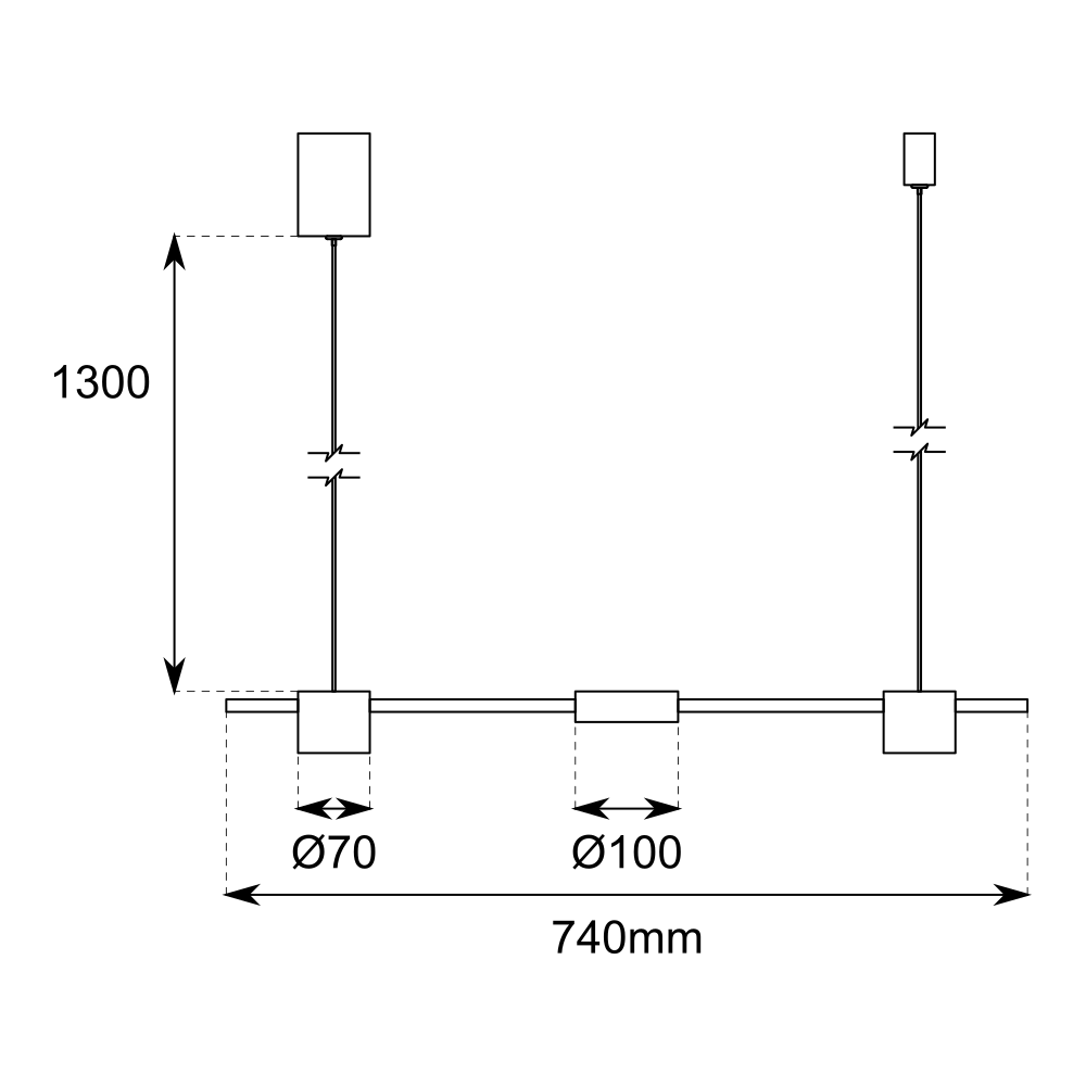 LAMPARA COLGANTE LED 24W NEGRO ARENADO CHELLY-19-24W4K CONALUX 1
