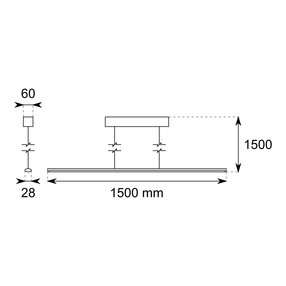 LAMPARA COLGANTE LED BLANCO MATE 30W 3000K FILO-0130W3K CONALUX 1