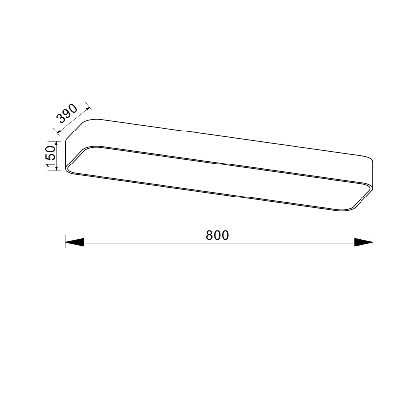 PLAFON LED RECTANGULAR 50W 3000K BLANCO LOLA887-01-50W-3K CONALUX 1